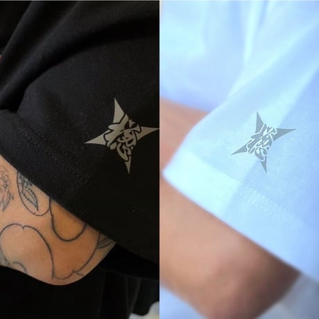 松本忍者 Reflection 手裏剣 Logo TEE  8.2oz Organic Cotton