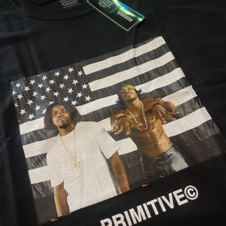 PRIMITIVE - OUTKAST STRIPES TEE BLACK
