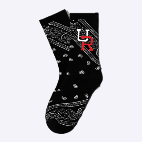 UNDERRATED  Socks Paisley  White/Black