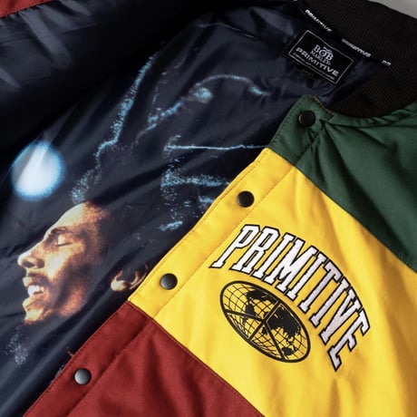 Bob Marley x Primitive skate.  Puff Jacket