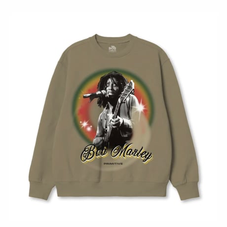 PRIMITIVE x BOB MARLEY - DREAMS CREWNECK Sand/Black