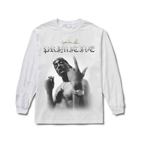 2pac x Primitive - ONE LS TEE (Black/White)