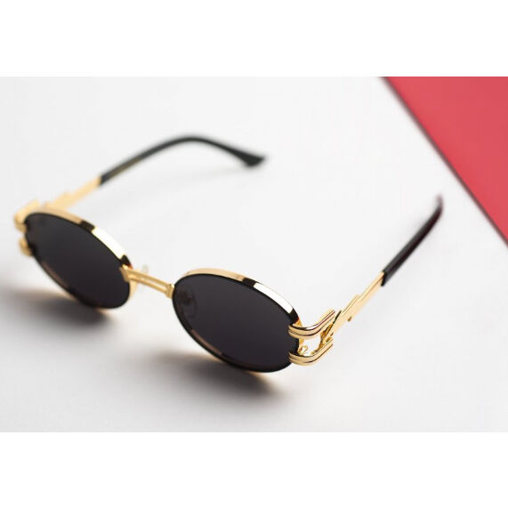 9five ST.JAMES BOLT Black & 24k Gold Sunglasses