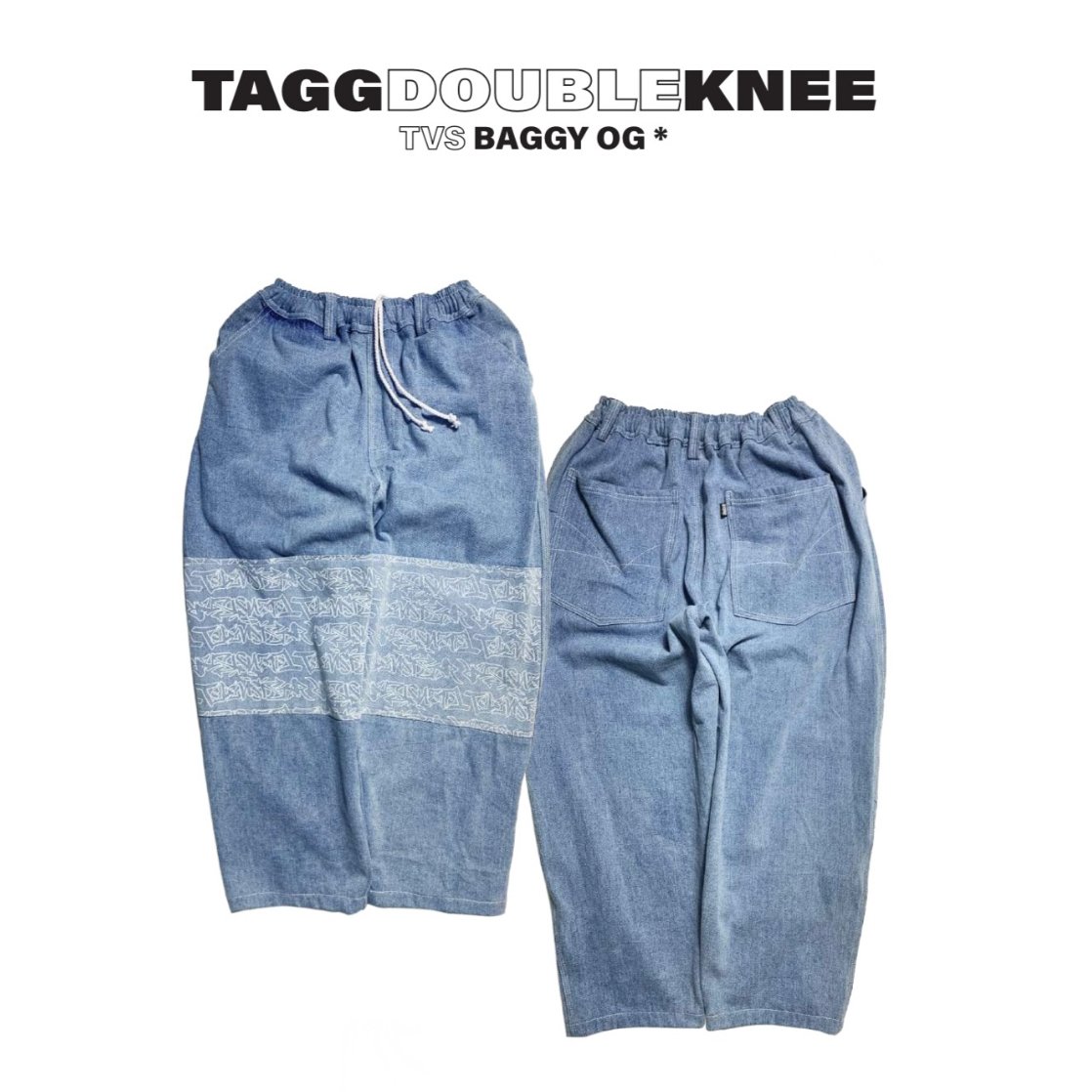 TELEVISISTAR - TAGG DOUBLE KNEE BAGGY OG DENIM 