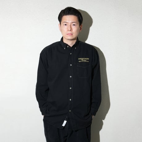 odol / Remake Series 04 OVERDYED SHIRT (BLACK)-D-
