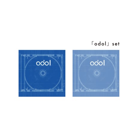 odol / square badge & clear sticker set / 「odol」set