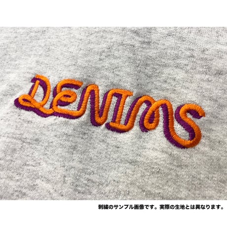 DENIMS /【受注生産】ロゴ刺繍パーカー (ブラック)