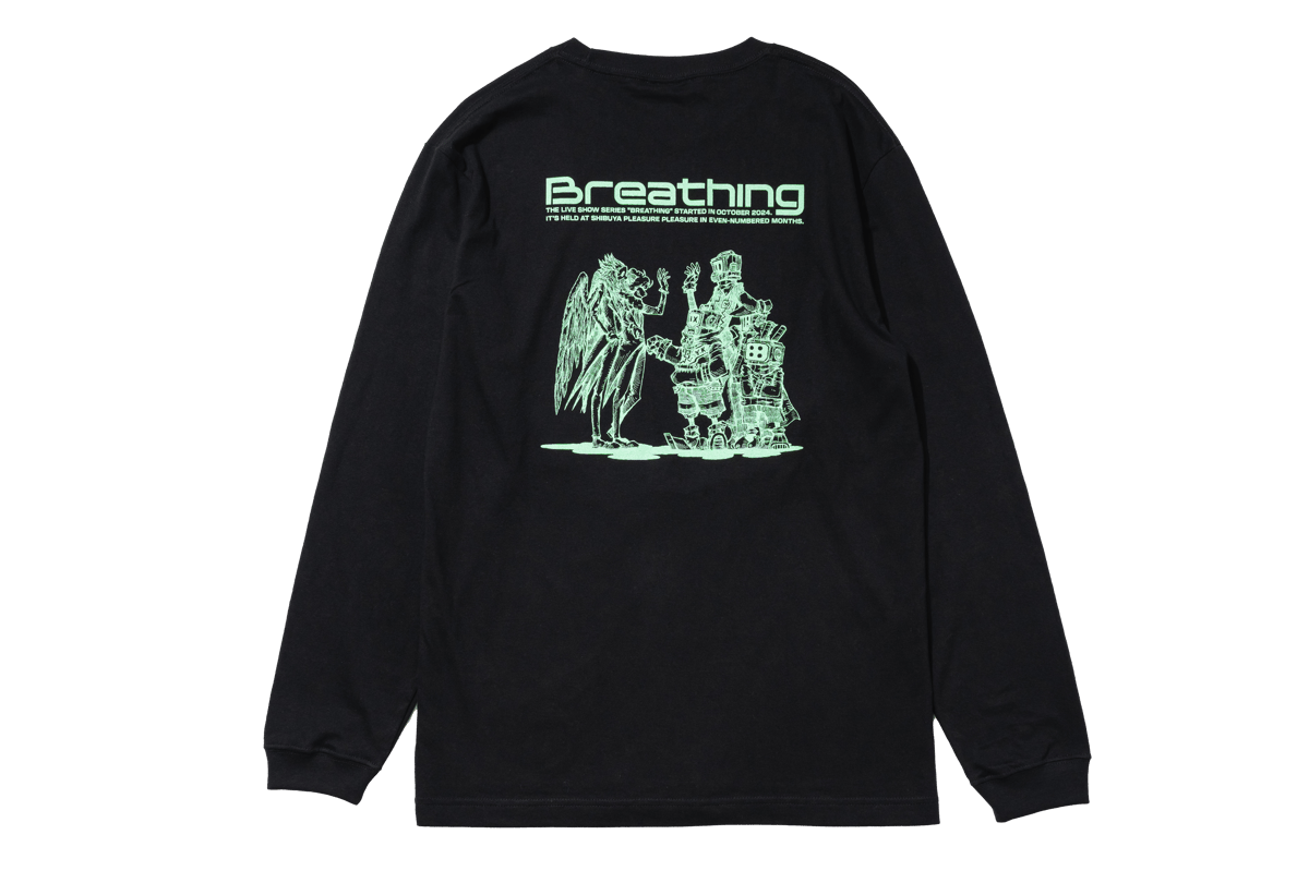 ユアネス/Breathing#7 ロングスリーブTシャツ（ブラック） | pochilu STORE