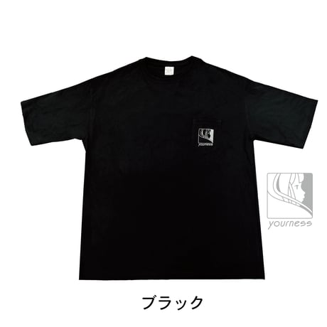 ユアネス / 復刻 ポケット付ビッグシルエットTシャツ(ブラック)
