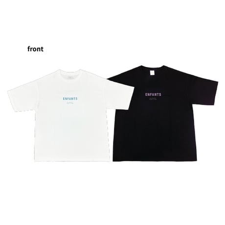Enfants / 十字架 Tシャツ(ホワイト/ブラック)