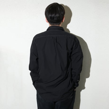 odol / Remake Series 04 OVERDYED SHIRT (BLACK)-F-