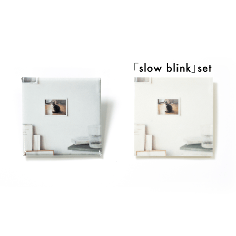 odol / square badge & clear sticker set  / 「slow blink」set