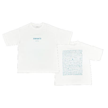 Enfants / 十字架 Tシャツ(ホワイト/ブラック)