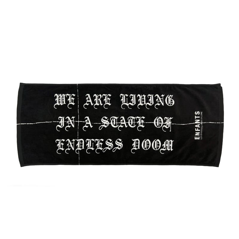 Enfants / 破滅フェイスタオル(ブラック) | pochilu STORE