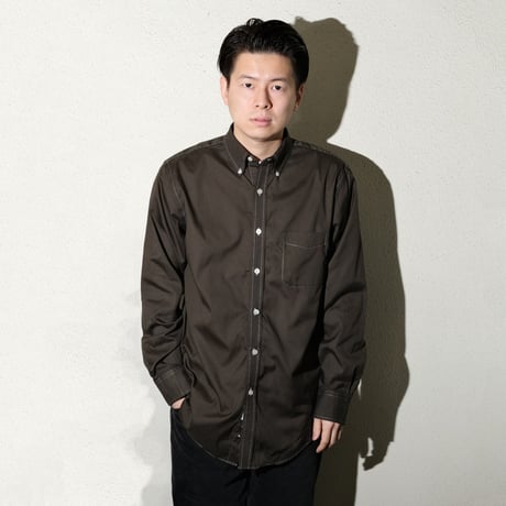 odol / Remake Series 04 OVERDYED SHIRT (BLACK)-K-