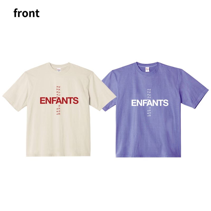 Enfants / TIMEOUT ツアーTシャツ(ベージュ/ダスティブルー