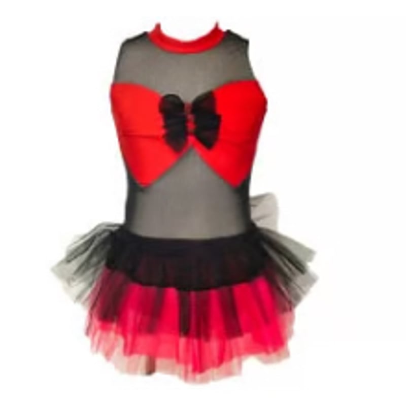 No18401新体操レオタード サイズ：JL2 赤×黒 | 凛メルチェ Rinmerche