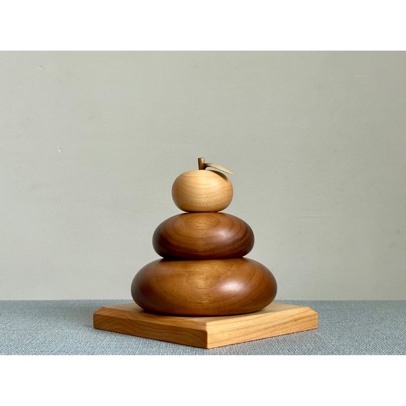 05 KURO KAGAMIMOCHI 木製鏡餅 | MOCMOC wooden craft