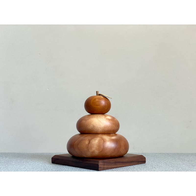 15 KAGAMIMOCHI 木製鏡餅(クセあり) | MOCMOC wooden craft