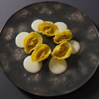 鴨のフォアグラテリーヌと鶏もも肉コンフィのカッペレッティ
