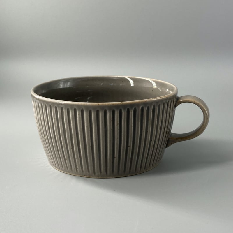 しのぎスープカップ グレー | toufuji online shop