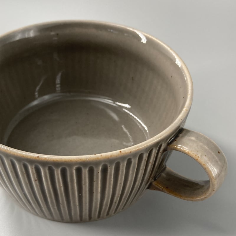 しのぎスープカップ グレー | toufuji online shop