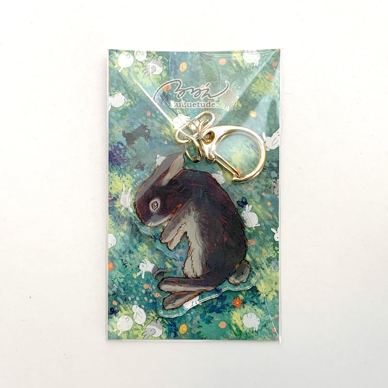 黒うさぎさんアクリルキーホルダー | luluetude.
