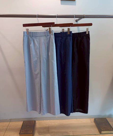 リネンタックセミワイドパンツ・全3色(￥9,790)