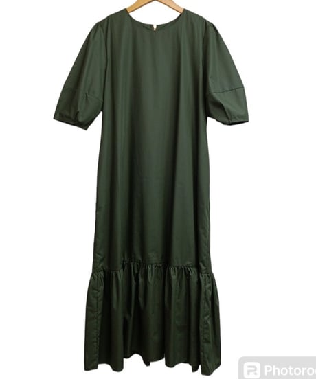 ランタン袖マーメイドワンピース・全3色(￥8,690）