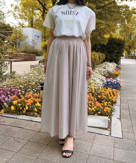 チュールスリーブロゴTシャツ・全3色(¥9,790)