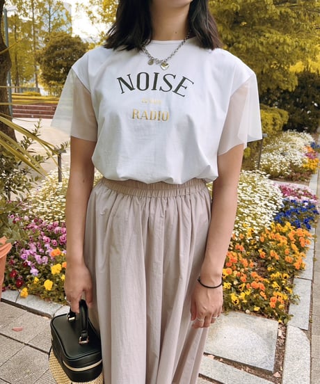 チュールスリーブロゴTシャツ・全3色(¥9,790)