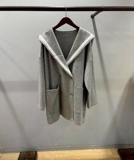 配色ラインセーラーカラーコート・全3色(￥11,880)