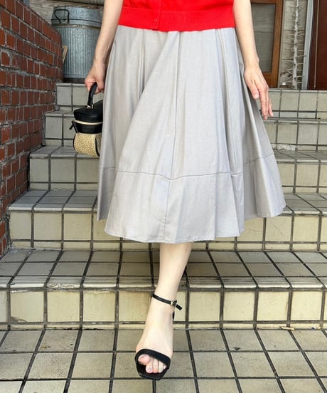 リネン8枚切替スカート・全3色　（￥12,100）
