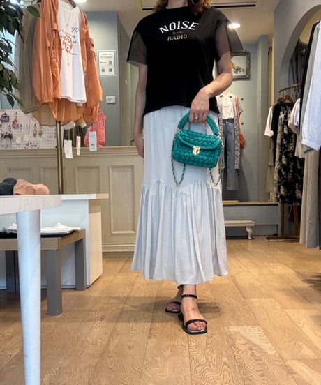チュールスリーブロゴTシャツ・全3色(¥9,790)