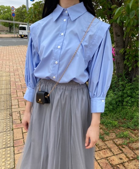 テープショルダーブラウス・全3色・24SS022　　　　　　　　　　　　　　　　　　　　　　　　　　　　（￥9,790）
