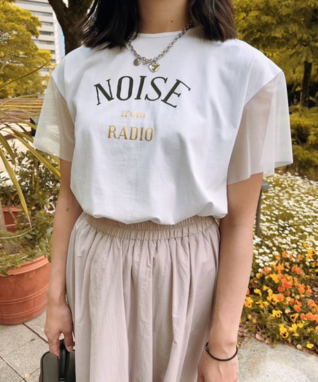 チュールスリーブロゴTシャツ・全3色(¥9,790)