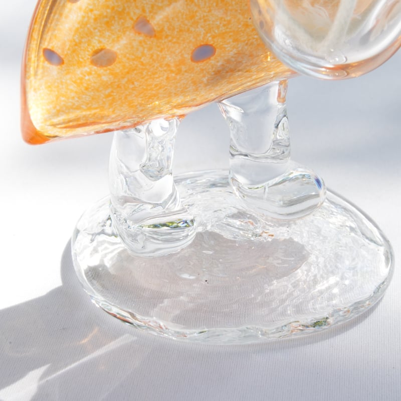 おんなのこのオイルランプ/オレンジ×水色 | キッタヨーコ