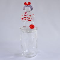 女の子のポット/赤いリボン