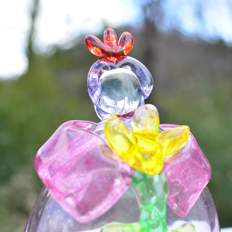 雛人形 ガラス 雛人形 Glass studio MIGAKI レース紋様 金彩飾り雛｜出産祝い・ベビー