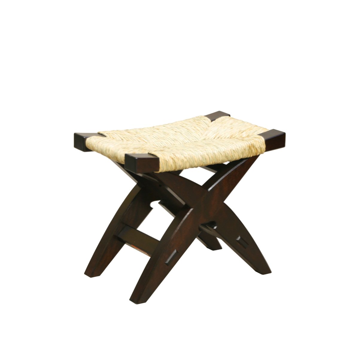 松本民芸家具 222鞍型スツール Rush-seated stool 