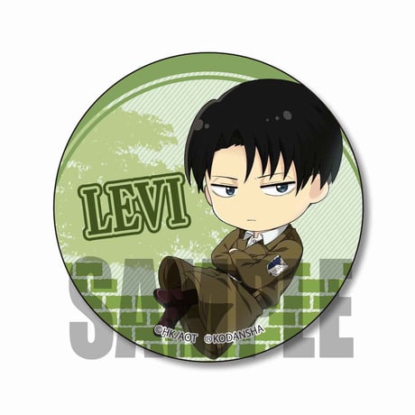 ＜再販＞ぷかっしゅ缶バッチ進撃の巨人 Season 3/リヴァイ(コート)_CBSN-04