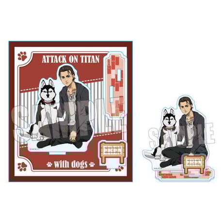 アクリルスタンド 進撃の巨人/エレン・イェーガー 犬といっしょver.