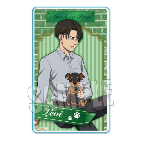 アクリルカード 進撃の巨人/リヴァイ 犬といっしょver.