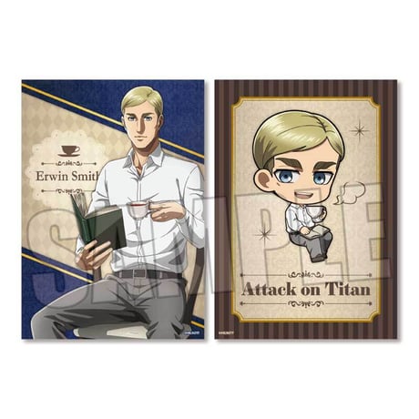 らくピタポスター 進撃の巨人/エルヴィン・スミス ティーブレイクver.