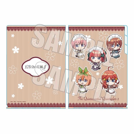 クリアファイル3ポケット 五等分の花嫁∬/集合B ひざまくらver.