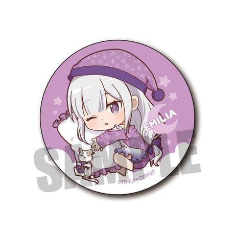 トレーディング缶バッジ Re:ゼロから始める異世界生活 おやすみver./ぎゅぎゅっと_TBOV-01