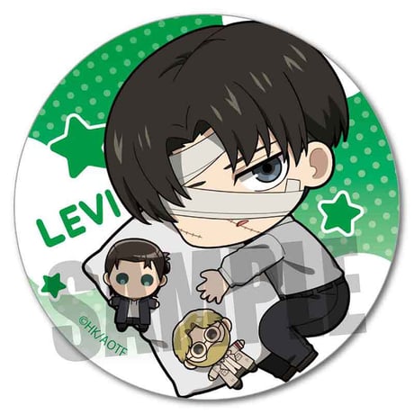 トレーディング缶バッジ 進撃の巨人/ぎゅぎゅっと おやすみver.