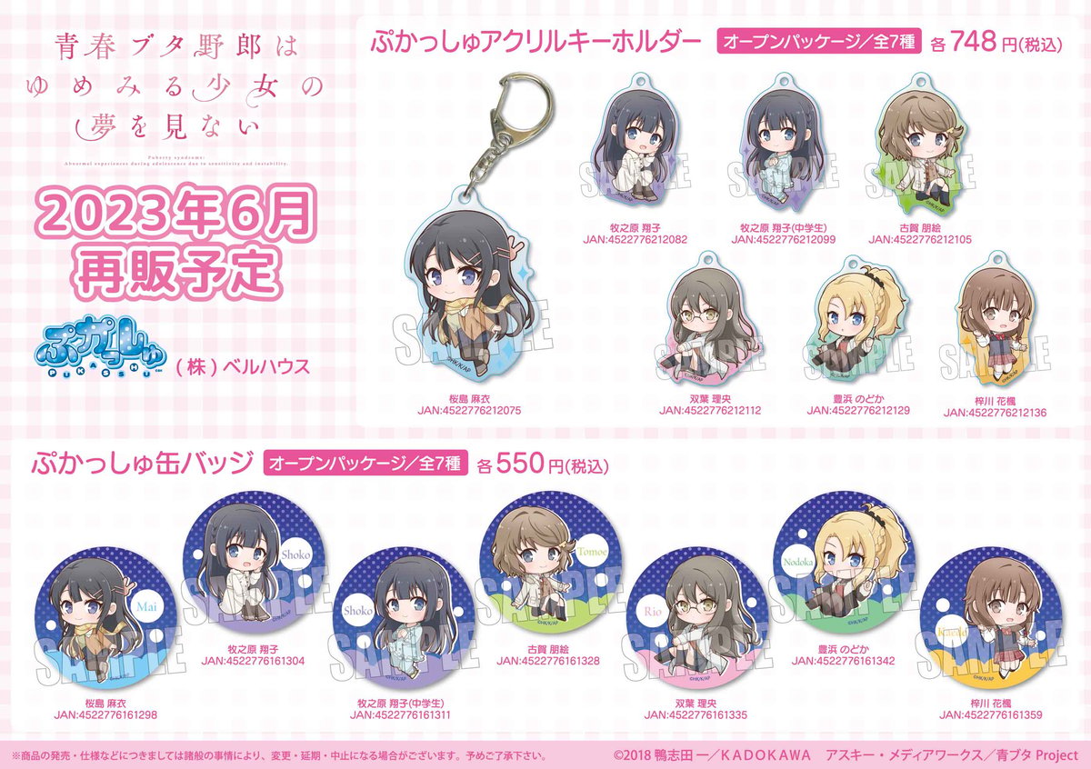 再販〉TVアニメ「青春ブタ野郎はゆめみる少女の夢を見ない」のグッズが
