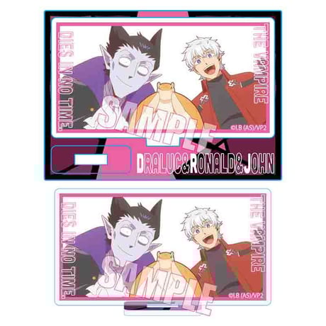 メモリーズミニスタンド 吸血鬼すぐ死ぬ２/ドラルク＆ロナルド＆ジョン(ピンク)