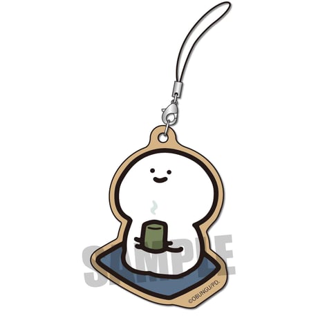 <再販>木札ストラップ お文具といっしょ/お茶